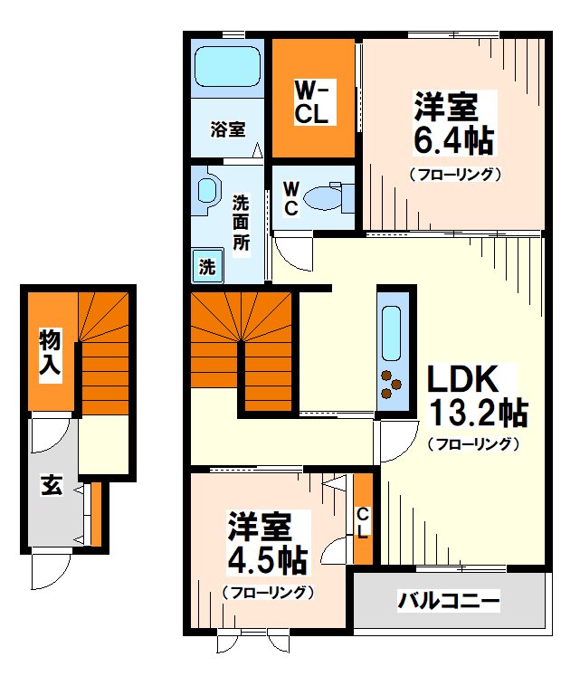 カーサソレアードC  間取り