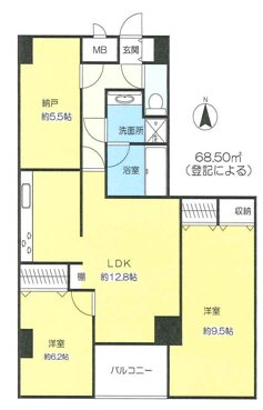 マートルコート調布  間取り
