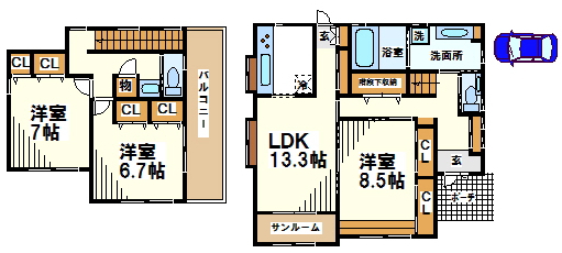 白糸台2丁目戸建 間取り