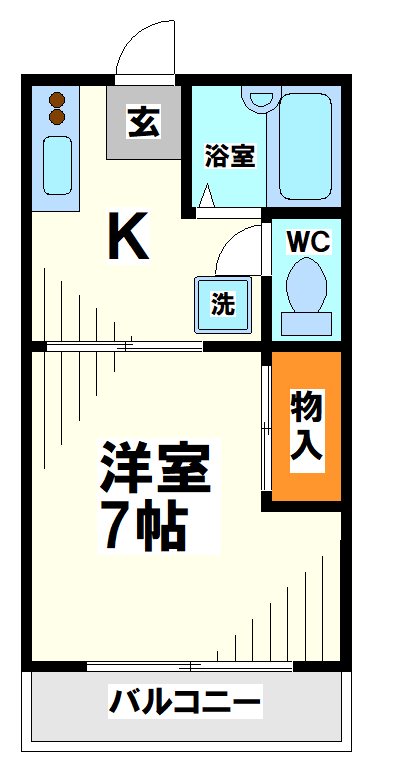 シャンブルＡ   間取り