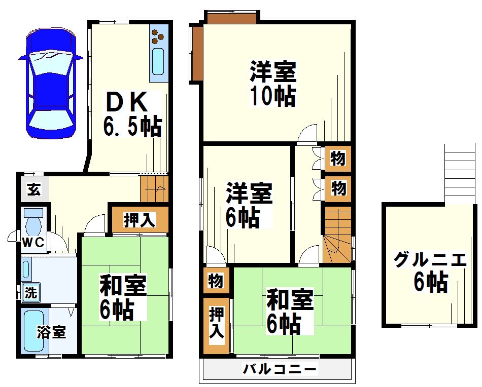 飛田給貸家 間取り