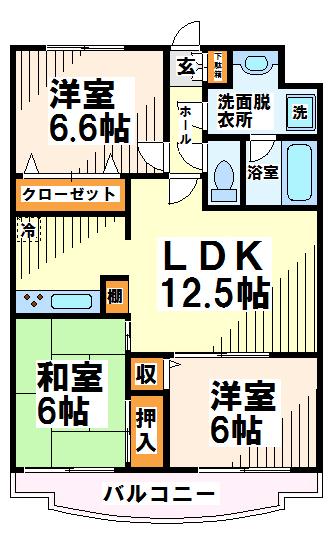 コンフォール府中 間取り