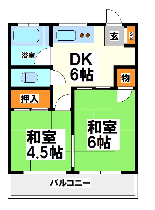第2深緑荘  間取り