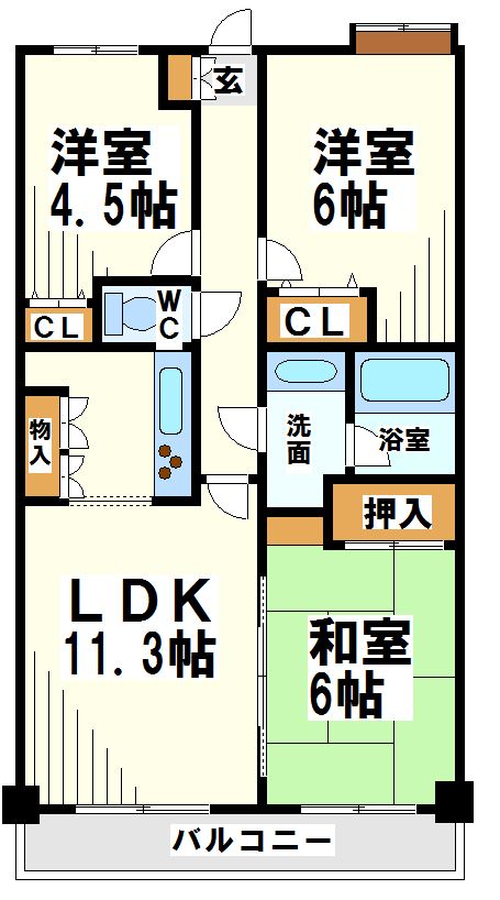 ライオンズマンション調布シティ  間取り