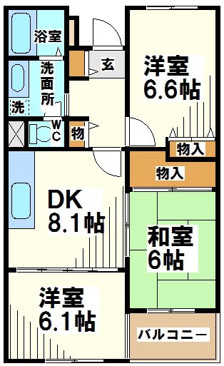 ルヴェルト調布  間取り