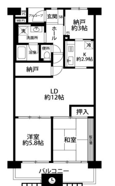 コープ野村府中武蔵野台 間取り