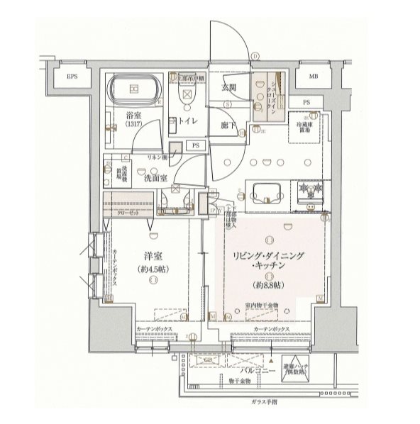 アルソスリブレ調布  間取り