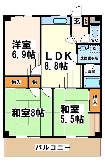 シティコア内海  間取り