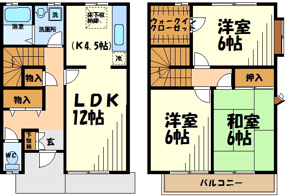 タウンコートセトルE  間取り
