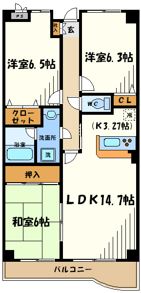 ルミエールヤガサキ    間取り