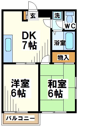 武蔵ハイツ1  間取り