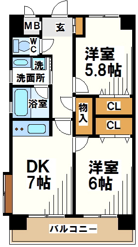 ライオンズシティ調布    間取り