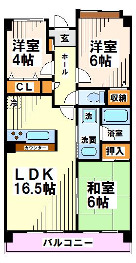 オクラファーム府中  間取り