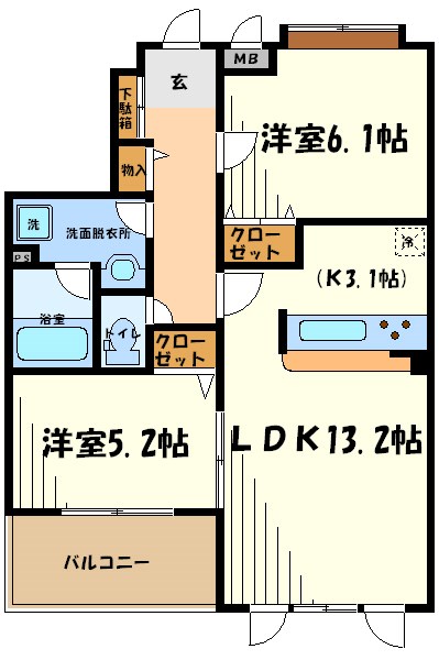 ラヴェーヌ    間取り