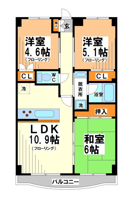 コンフォート聖蹟　内見可 間取り
