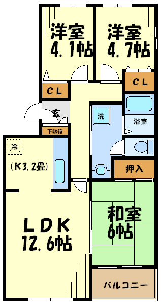 ルヴェルト調布  間取り