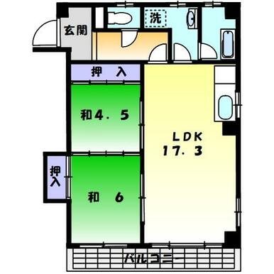 ハイライフ京王多摩川  間取り