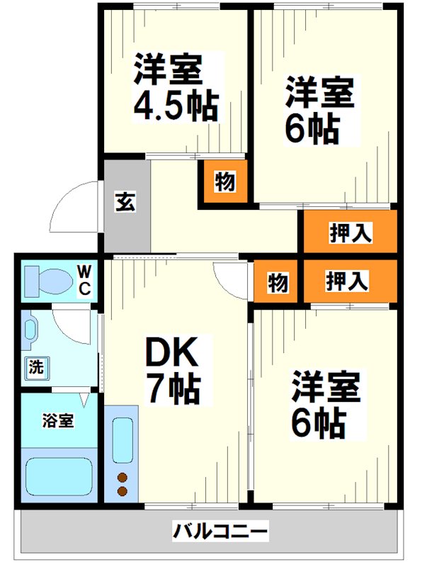 車返団地1街区14号棟 間取り