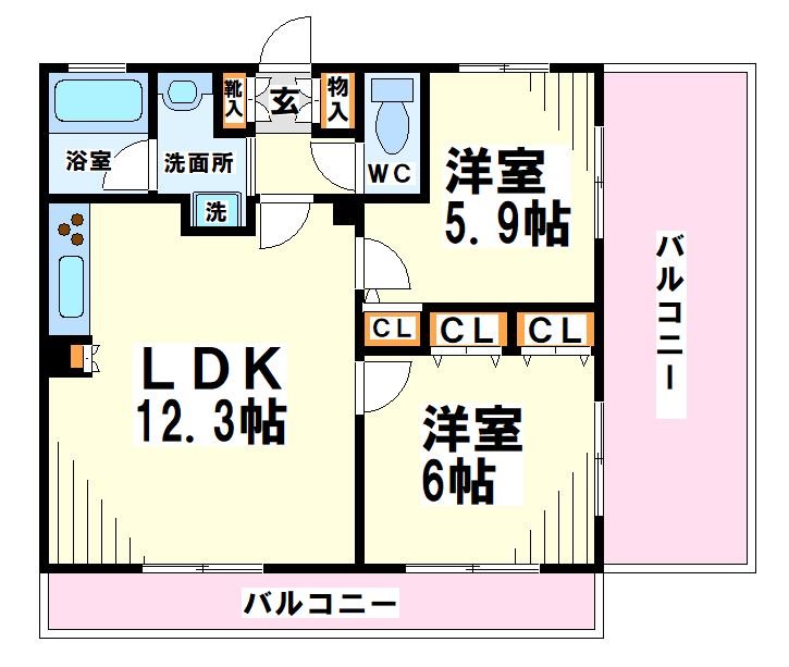 レジディア調布  間取り