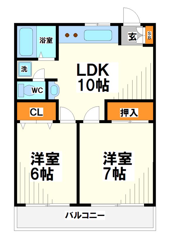 ホワイトマンション   間取り