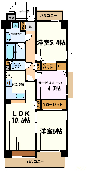 コートプラザ調布 間取り