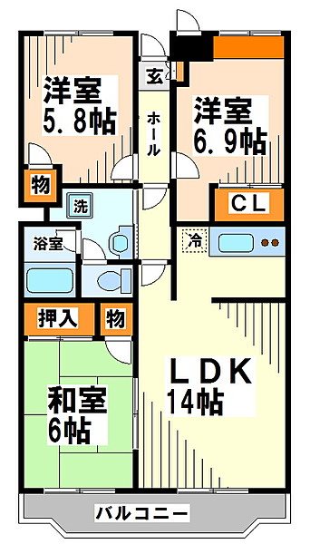 シャルマン成城  間取り
