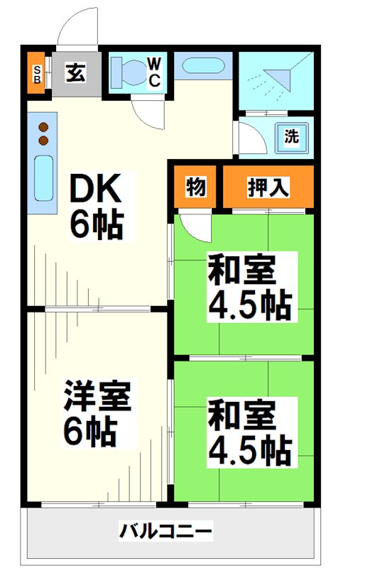 富士見城和ハイツ【当店限定物件】     間取り