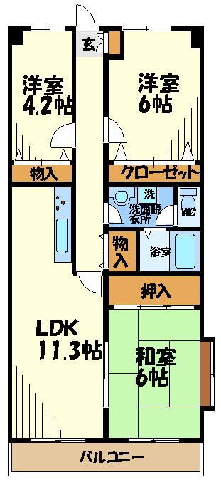 セントラルパレス 15  間取り