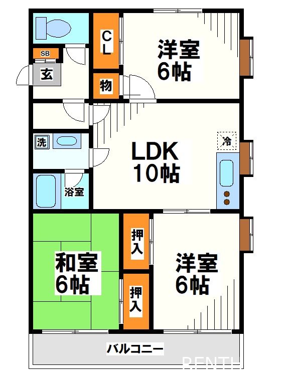 谷ハイツ  間取り