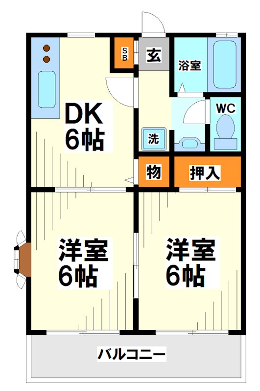 アドバンス多磨B棟 間取り