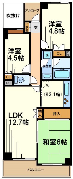 マートルコート調布第2   間取り