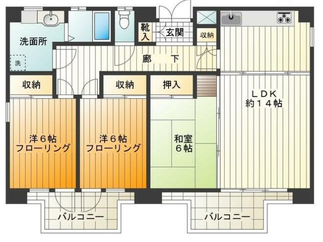 クレアート調布   間取り