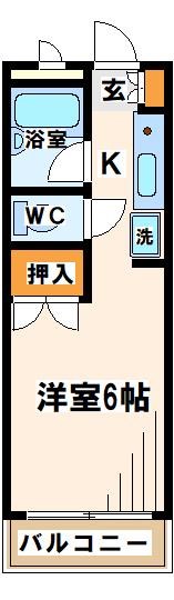 クリサンテーモ 【東京外国語大学受験生事前予約可能物件】   間取り