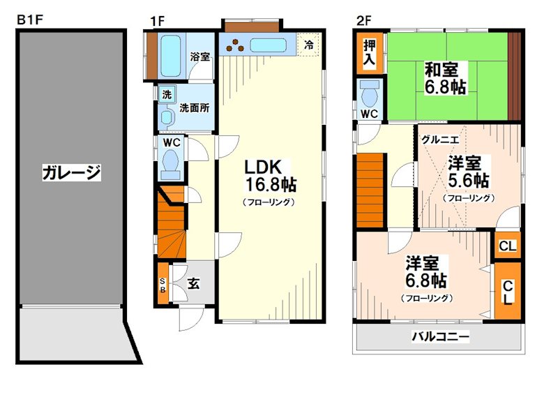 西原町戸建   間取り