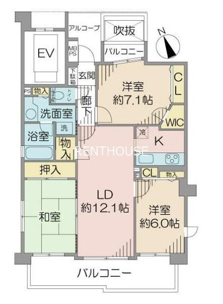 ライオンズマンション国領 間取り