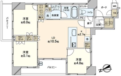 プレミスト調布 間取り