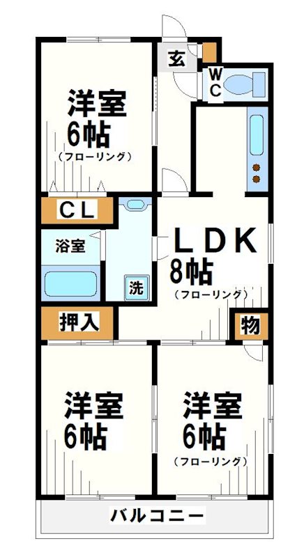 モンレ―ヴ染地   間取り