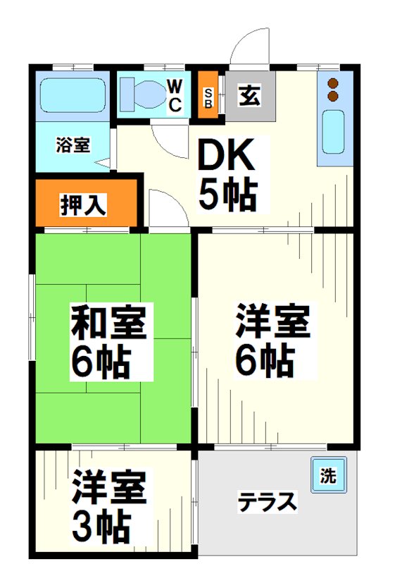 和恒ハイツ    間取り