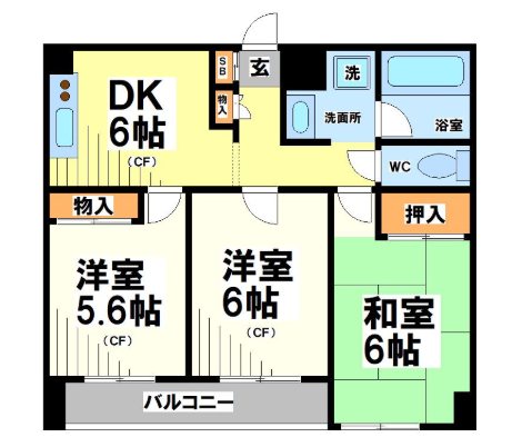 メイングリーン小川   間取り