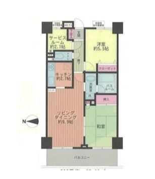 ライオンズマンション調布小島町   間取り