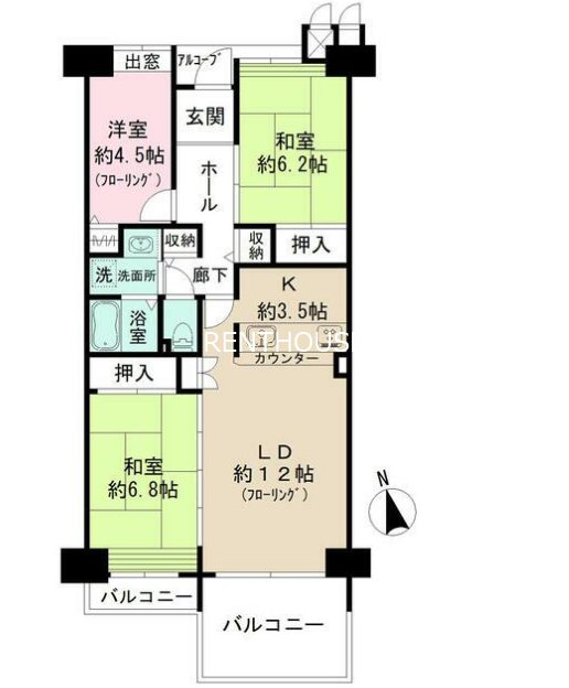 グリーンハイツ車返南2号棟 間取り