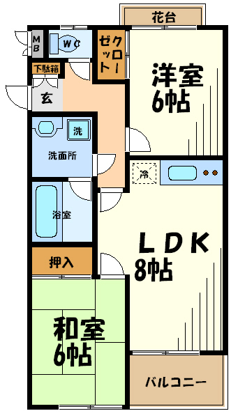 飛田給ガーデン　  間取り