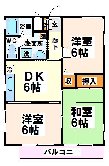 ガーデンコート１号棟  間取り