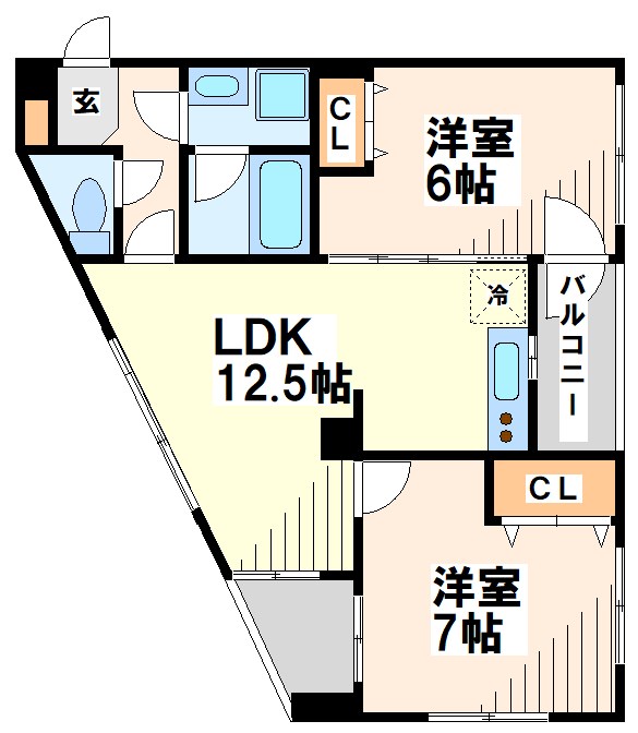 グレイス井の頭 205号室 間取り