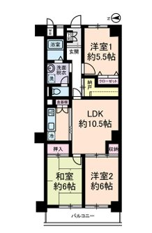 マンション国領   間取り