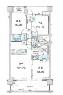パークハウスザガーデン　ウエストハウス  間取り