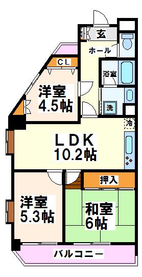ライオンズマンション府中白糸台 間取り