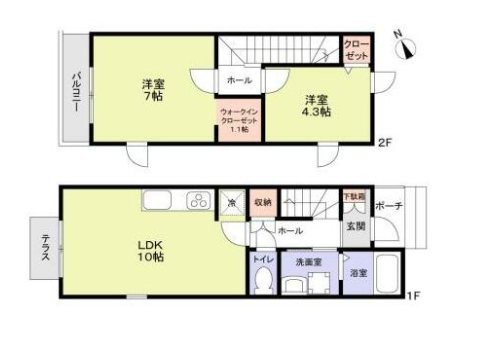 エムキース国領A 間取り