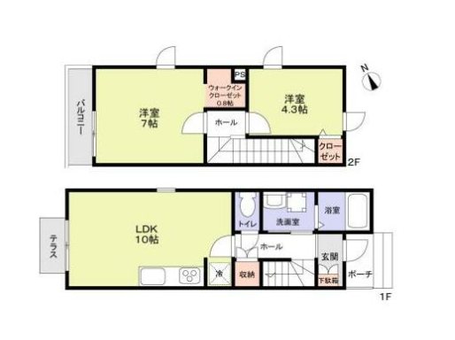 エムキース国領B  間取り