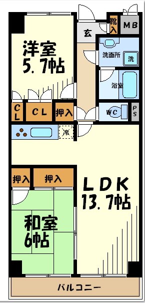 グランドール武戸野 間取り